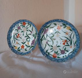 Coppia piatti Arita Japan- porcellana decorata a m