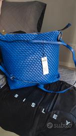 Borsa Sisley a secchiello blu