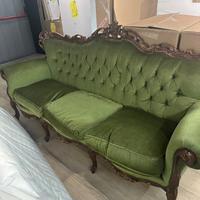 Divano in velluto stile barocco/rococó