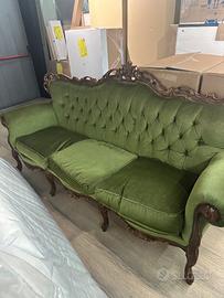 Divano in velluto stile barocco/rococó