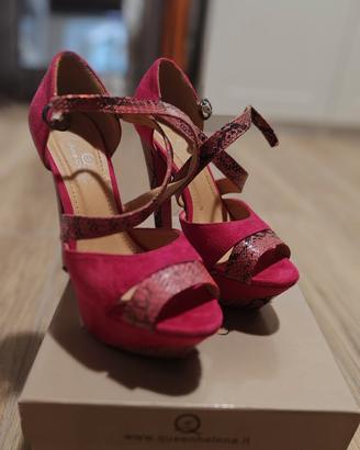 Sandalo fucsia con tacco numero 37