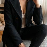 Elegante Giacca doppio petto corta Specchio M