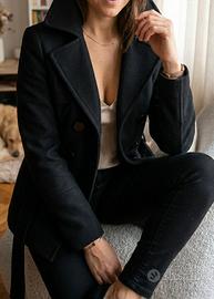 Elegante Giacca doppio petto corta Specchio M