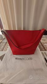 Borsa "Particolar" avorio e rossa,