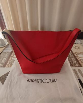 Borsa "Particolar" avorio e rossa,
