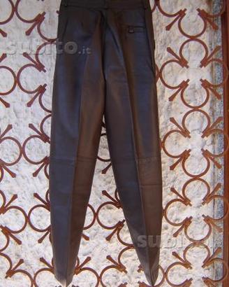 Pantaloni in vera pelle Tg.40