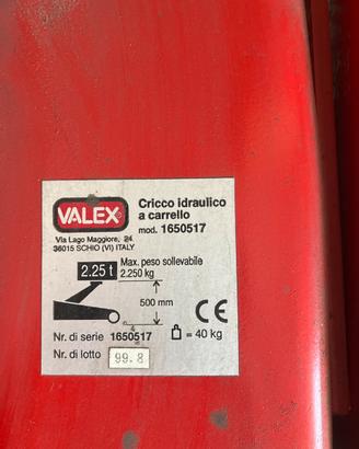 Sollevatore idraulico Valex