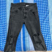 Jeans skinny H&M neri strappati – Taglia 32/34 –