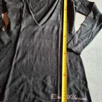 Maglia cappuccio nera lurex Baci&Abbracci donna L