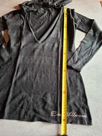 Maglia cappuccio nera lurex Baci&Abbracci donna L