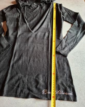 Maglia cappuccio nera lurex Baci&Abbracci donna L