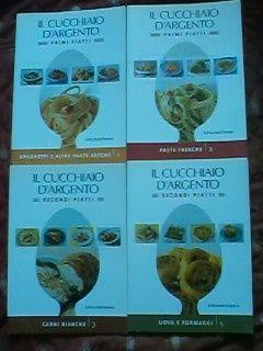 Libri cucina "Cucchiaio d'argento" e altri opuscol