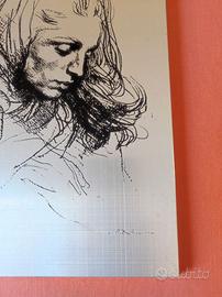 Bella stampa su lamina acciaio vintage ritratto