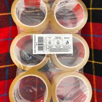 Set 6 rotoli di nastro adesivo trasparente 