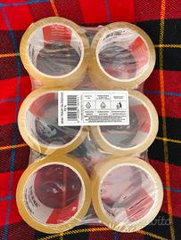 Set 6 rotoli di nastro adesivo trasparente 