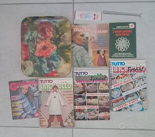 Lotto Riviste Vintage Uncinetto e Maglia + Vassoio