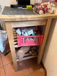 Carrello cucina ikea bekväm in legno