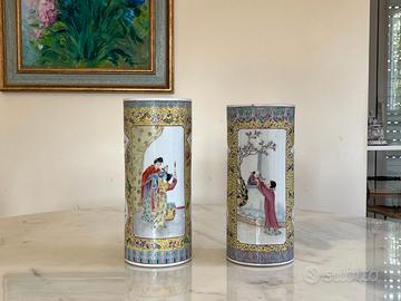 Coppia di vasi cinesi in porcellana