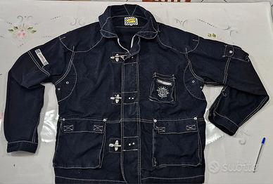 Giacca giubbino jeans nero taglia XL Hexagon