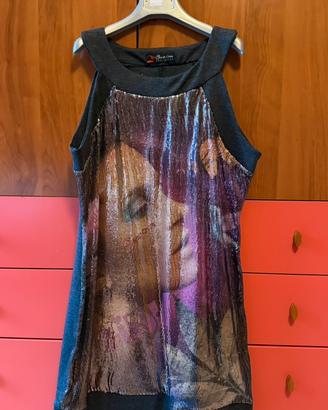 Abito Sarah Chole con paillettes multicolore