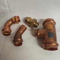 lotto raccordi rame a pressare acqua/gas