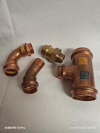 lotto raccordi rame a pressare acqua/gas