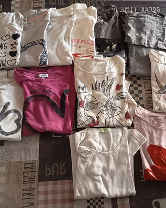 magliette 8/10 anni e camicie bambina