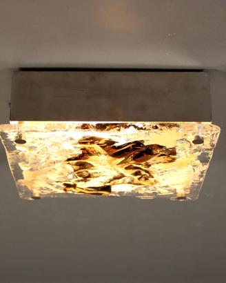 Lampada a Soffitto in Vetro Soffiato Anni 70