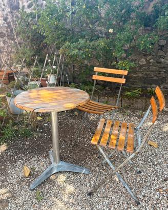 Set giardino tavolo rotondo e 2 sedie