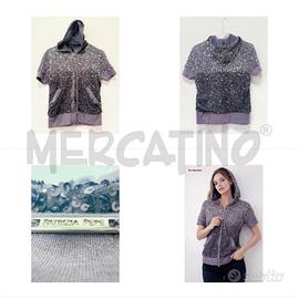 FELPA D 1/2M PATRIZIA PEPE PAIETTE ROSA/VIOLA CAPP