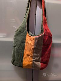 Borsa in velluto a coste