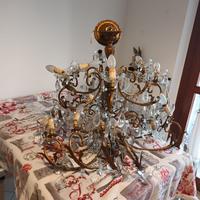 Grande lampadario antico in tole italiano