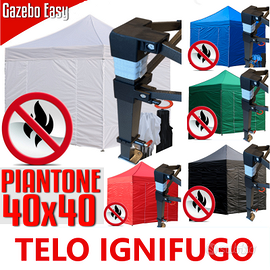 Gazebo 3x3 blu pieghevole verde certificato eventi