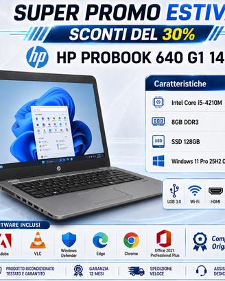 Notebook i5 8GB SSD 14” HDMI Win 11 Pro / Office