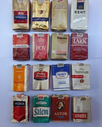LOTTO 16 PACCHETTI VUOTI DA COLLEZIONE VINTAGE '80
