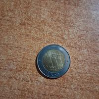 MONETA 500 LIRE S .MARINO E  POLIZIA STATO STRADAL