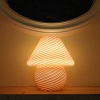 Coppia lampade VM Vetro Murano rosa a fungo