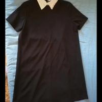 vestito nero con colletto 