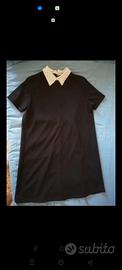 vestito nero con colletto 
