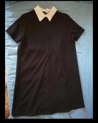 vestito nero con colletto 