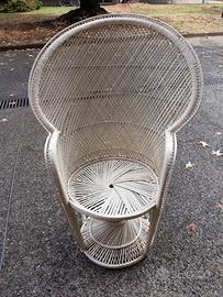 Poltrona pavone in vimini