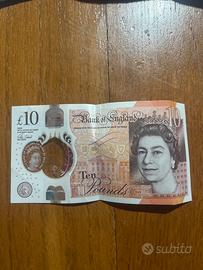Banconota sterlina con regina elisabetta