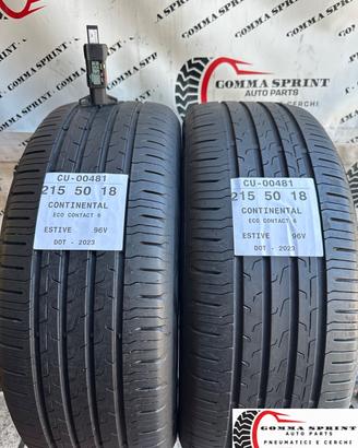 2 PNEUMATICI 215/50 R18 CONTINENTAL ESTIVE 75%