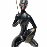 Scultura vintage anni 50 in ceramica Mid-Century