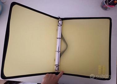 Cartella Raccoglitore Schedario A4 Giallo cerniera