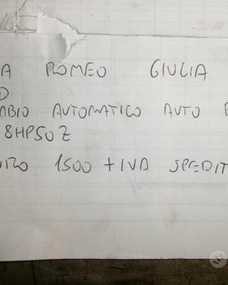 Cambio automatico alfa romeo giulia