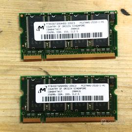 Banchi di RAM DDR 256MB