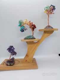 Base Multifunzione in Legno per Esporre Piante