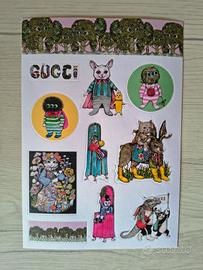 Raro Foglio di Adesivi Gucci x Yuko Higuchi
