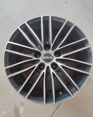 SET 4 CERCHI IN LEGA MAK 16"" COME NUOVIGOLF VW